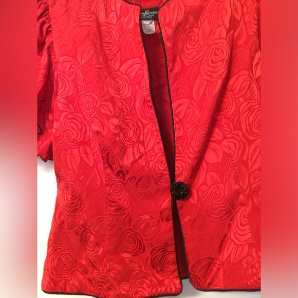 Vintage Karen Lawrence by Matthew red black blazer jacket size 14 - Picture 7 of 7